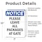 Signmission Please Leave All Packages At Gate, 7 in W x Rectangle, Vinyl Decal OS-2PACK-NS-D-710-V-17505 - alternate 6